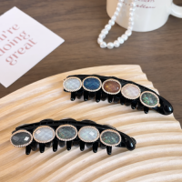 Korean Elegant Rhinestone Hair Clip for Women – Fashion Banana Hair Claw