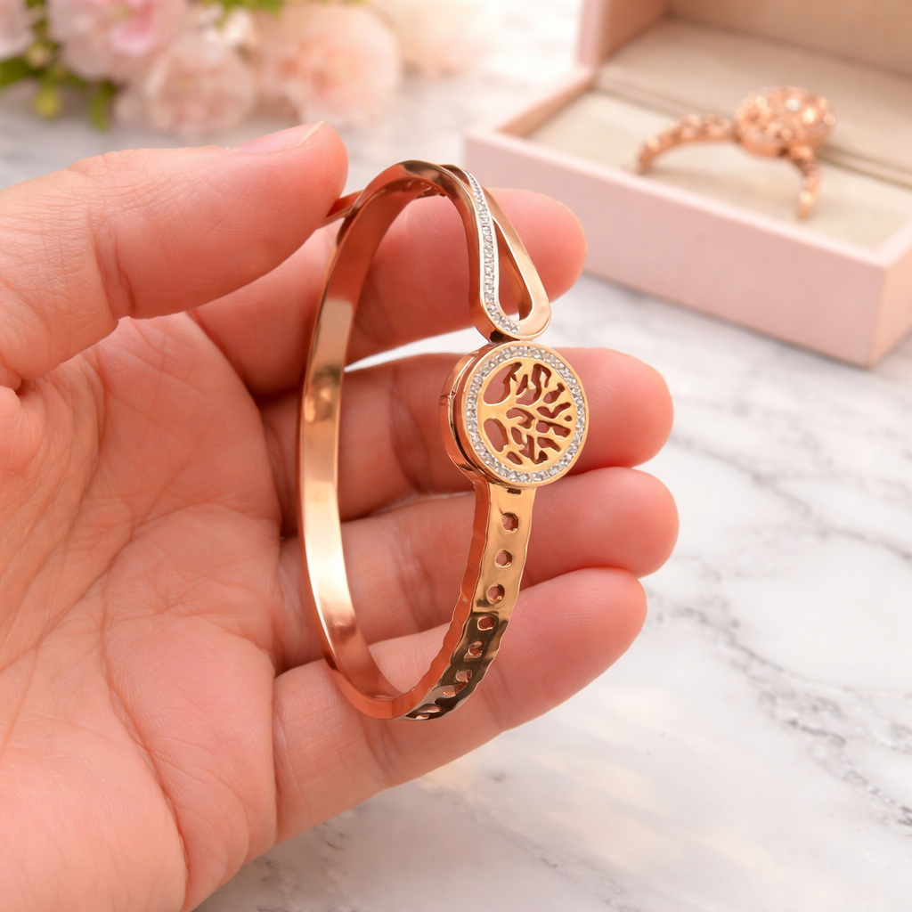 Stainless Steel Bangle Bracelet Set