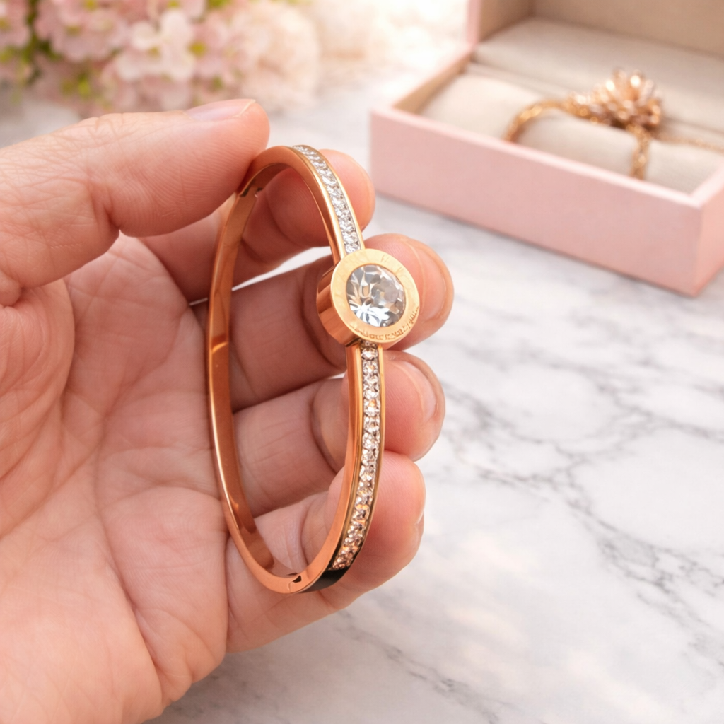 Stainless Steel Bangle Bracelet Set