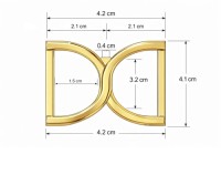 Double D Metal Buckle – Gold Plated