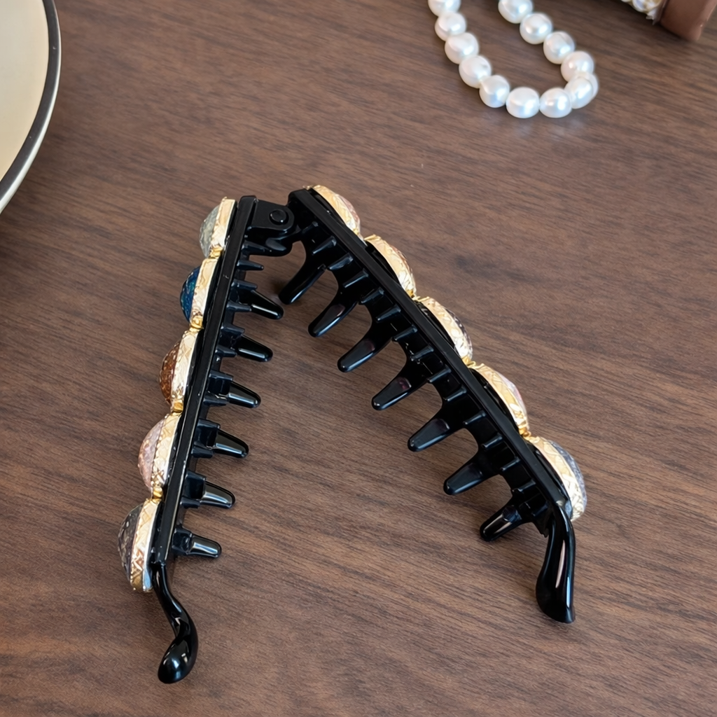 Korean Elegant Rhinestone Hair Clip for Women – Fashion Banana Hair Claw